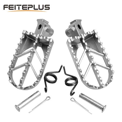 1set Motorcycle Footpegs Pedal Stainless Steel Foot Pegs Rest For Pit