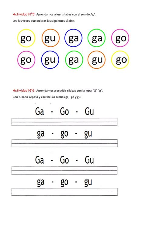 Letra G Profe Social