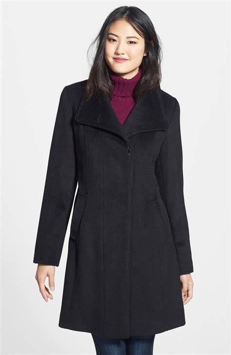 Ellen Tracy Single Breasted Wool Blend Walking Coat Regular And Petite