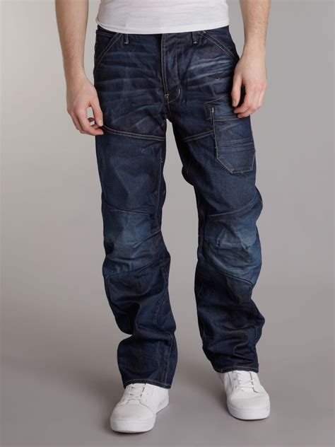 G-star raw Loose Fit Washed Jeans in Blue for Men | Lyst