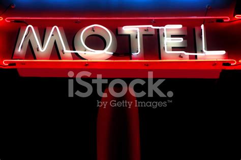 Neon Motel Sign At Night Stock Photo | Royalty-Free | FreeImages