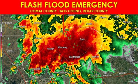 ♦ FLASH FLOOD EMERGENCY ♦ Comal, Bexar, Hays Counties in South-Central ...