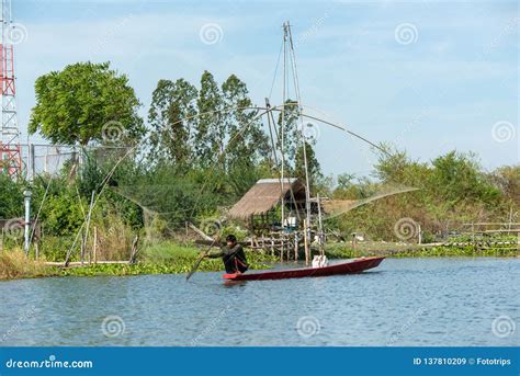 Fisherman`s Village in Thailand with a Number of Fishing Tools Called ...