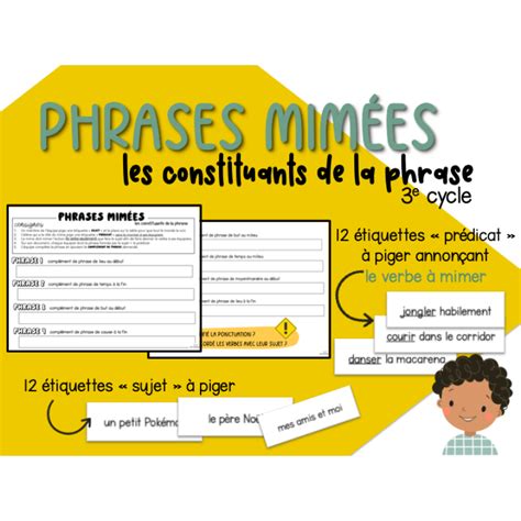 Phrases Mim Es Constituants De La Phrase