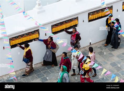 Women Wearing Traditional Nepali Bhotiya Tibetan Ethnicity Clothing