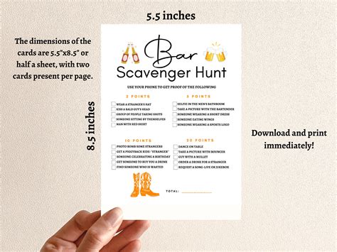 Bar Scavenger Hunt Bar Crawl Scavenger Hunt Bar Games Adult