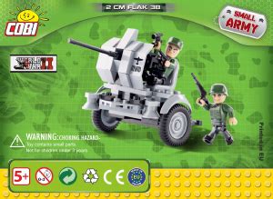 Manual Cobi Set Small Army Wwii Flak Cm