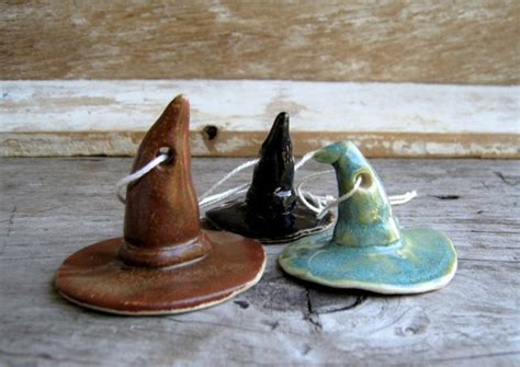 Witch Hat Ornaments Set Of Three Etsy Witch Hat Ornament Set Witch