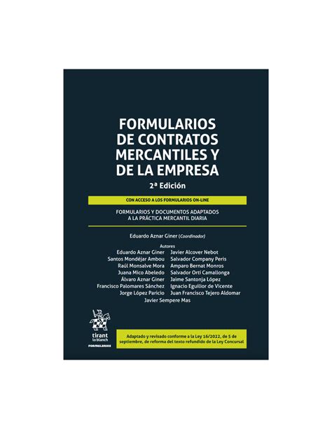 Formularios De Contratos Mercantiles Y De La Empresa