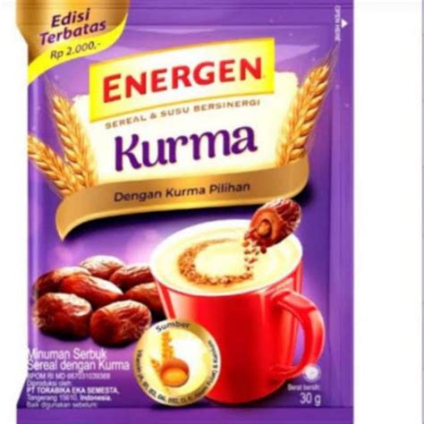 Jual Energen Kurma Minuman Bergizi 30gr 1 Renceng Isi 10sachet