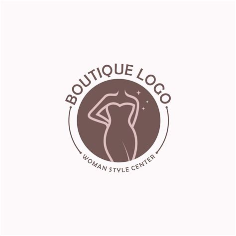 Boutique Logo Design With Illustration Of A Modern Day Slim Womans