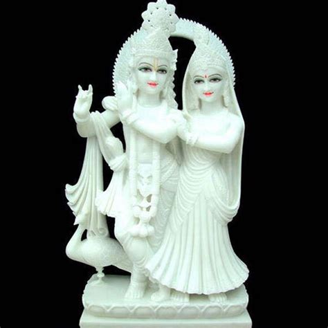 White Marble Radha Krishna Statue At Rs 75000 Marble Iskcon Krishna