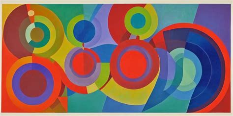 An Abstract Painting By Robert Delaunay Of Vibrant Stable Diffusion