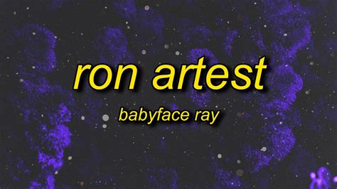 Babyface Ray - Ron Artest (Lyrics) | n*ggas yelling through the stands ...