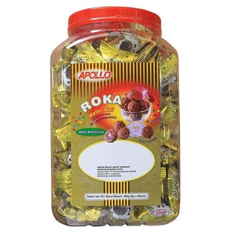 Apollo Roka Toples Gr Wafer Ball Wafer Bola Coklat Nutty