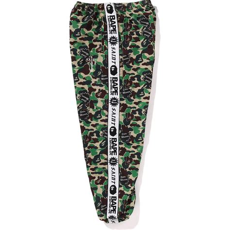 Bape X Saint Mxxxxxx Abc Camo Track Pants Mens