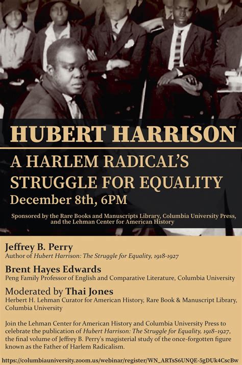 today  pm book talk hubert harrison  harlem radicals