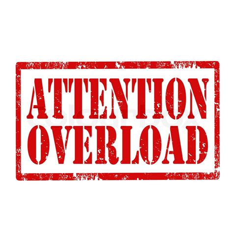 Attention Overload-stamp | Stock vector | Colourbox