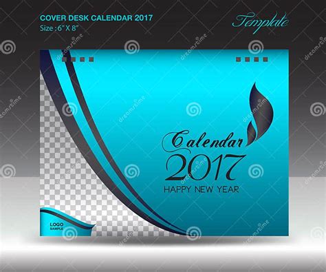 Desk Calendar 2017 Year Size 6x8 Inch Horizontal Nude Cover Stock Vector Illustration Of