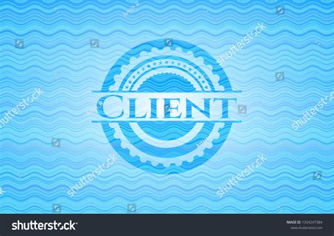 Client Water Wave Concept Style Emblem Royalty Free Stock Vector