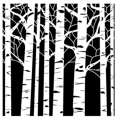 Crafter's Workshop Template 6X6-Aspen Trees - 842254008520