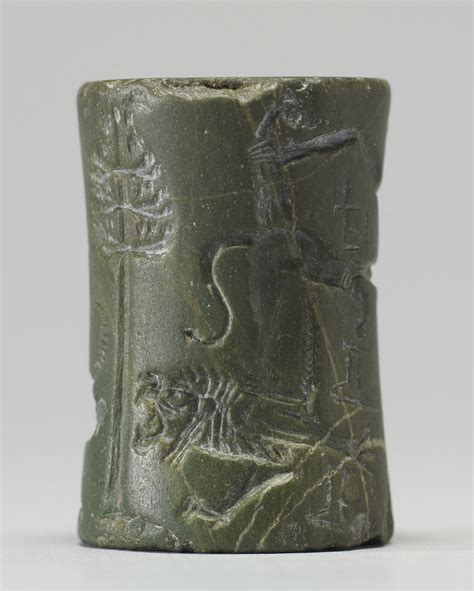 Cylinder Seal With A Contest Scene The Walters Art Museum