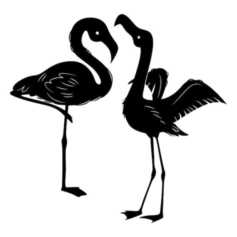 Free Vector Hand Drawn Flamingo Silhouette