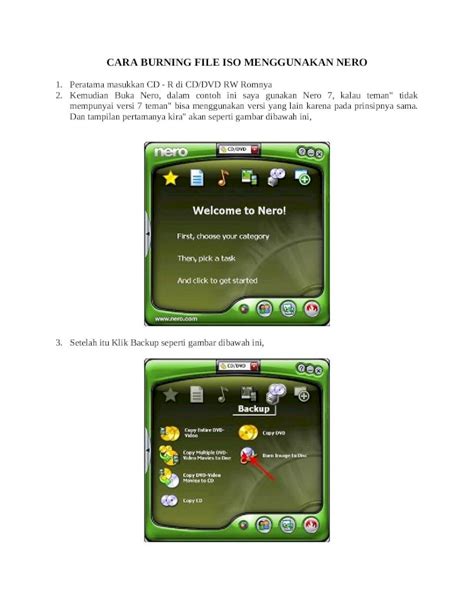Doc Cara Burning File Iso Menggunakan Nero Dokumen Tips