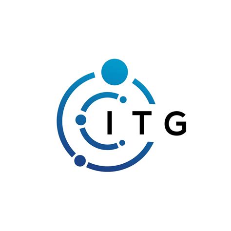 ITG letter technology logo design on white background. ITG creative ...