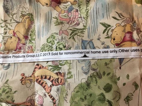 Winnie The Pooh Pooh Fabric Pooh Toile Fabric Cotton Etsy