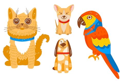 Free Vector Different Pets Collection