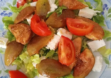 Salade de figues rôties au miel et fêta de Gwendy Cookpad