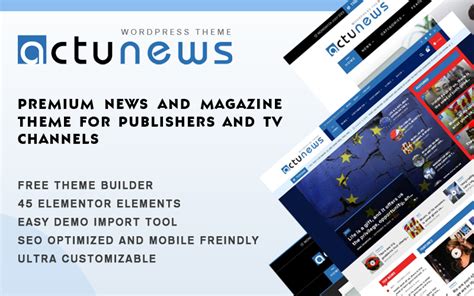 Actunews Tema De Wordpress Para Revistas Y Noticias De Elementor