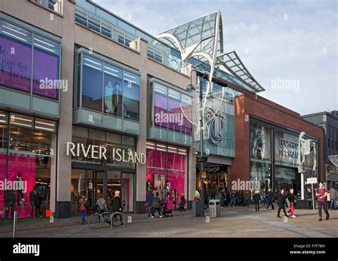 Briggate entrance to Trinity Leeds shopping centre Leeds West Stock ...