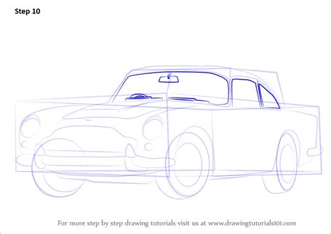 Step By Step How To Draw Aston Martin Db5 Aka James Bond Car