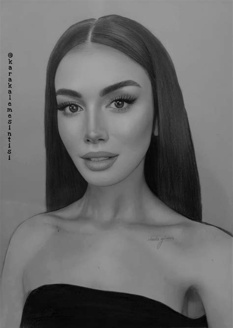 Drawing Özge Yağız Portre Portre çizimi Gerçekçi çizimler