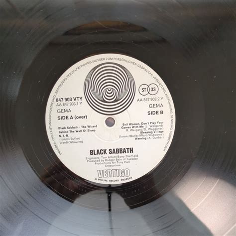 Yahoo オークション original philips big swirl BLACK SABBATH ブラ