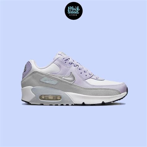 Jual Sepatu Sneakers Nike Air Max 90 Ltr Gs White Metallic Silver Cd6864 123 Shopee Indonesia