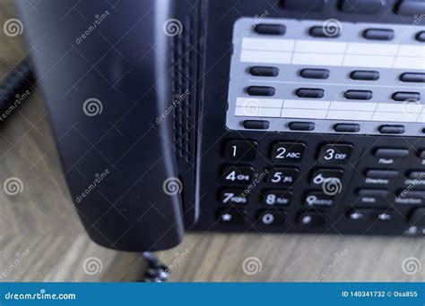 Office Telephone Console On Wood Table Stock Photo Image Of Dairy