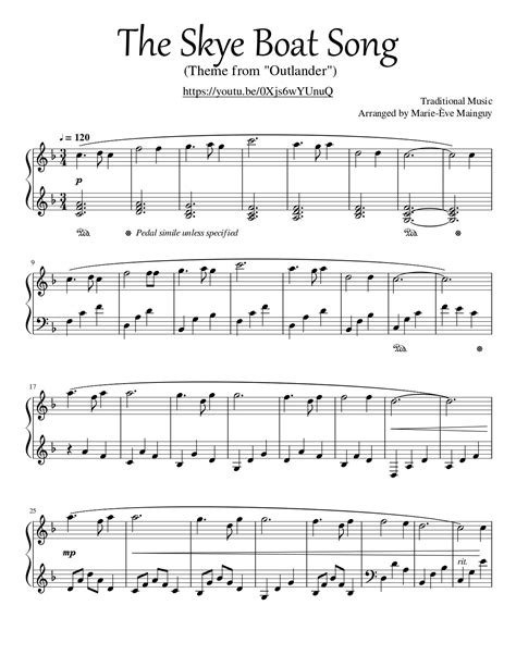 The Skye Boat Song Piano PDF Sheet Music The Skye Boat Song Digital