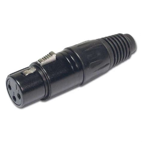 Conector Xlr P Hembra A Reo Negro Hilec Power Light