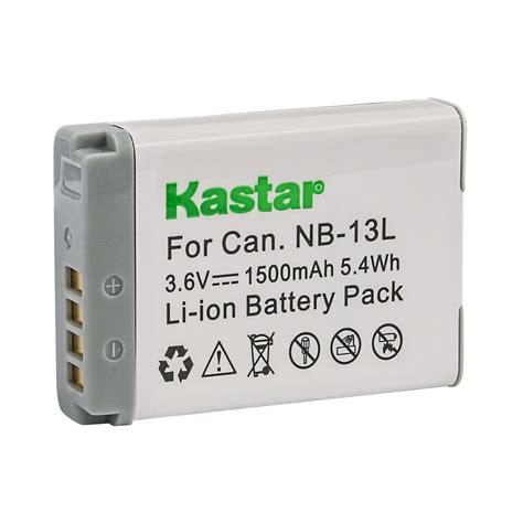 Kastar 2 Pack NB 13L Li Ion Battery For Canon PowerShot G1X G5X G7X G9X