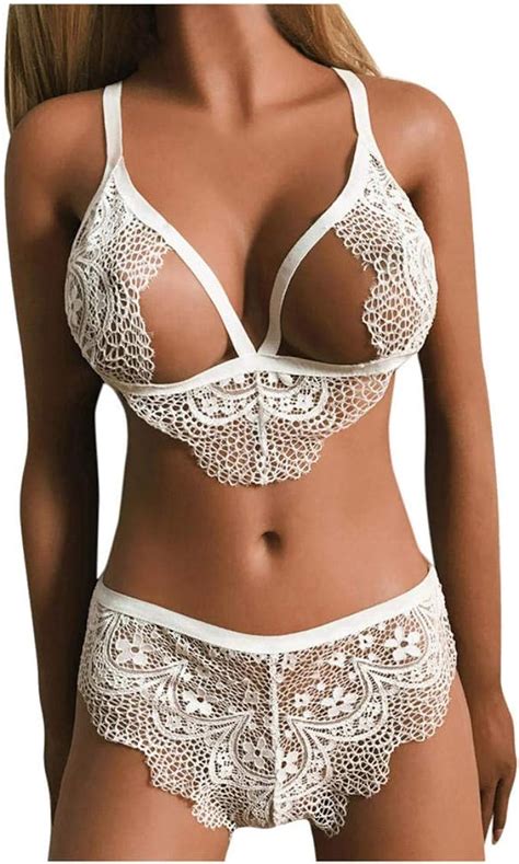 Qqqqc Femme Ensemble De Lingerie Sexy Soutiens Gorge Dentelle Porte