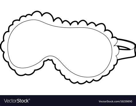 Sleeping Mask Icon Outline Style Royalty Free Vector Image