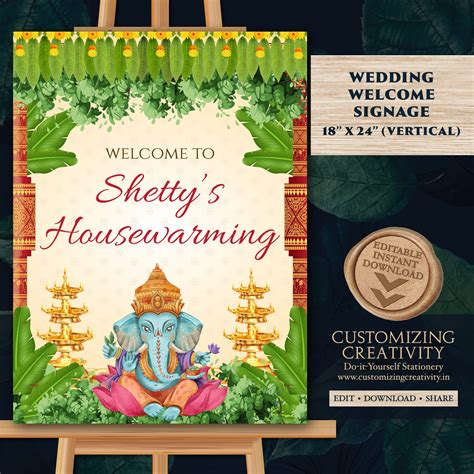 Indian Housewarming Signs Gruhapravesam Welcome Signs Grihapravesh Si
