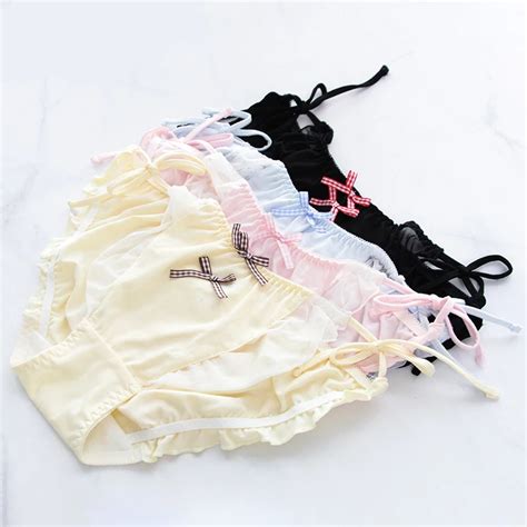 Young Girl Sexy Flouncing Bowknot Side Bandage Panties Small Fresh