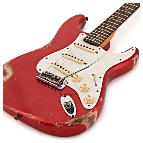 Disc Fender Custom Shop 59 Strat Heavy Relic Sfa Ca Red Cz555000 Gear4music