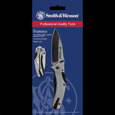 Smith And Wesson Frame Lock Drop Point Folding Knife Uk