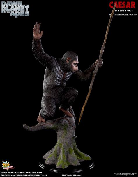 Pop Culture Shock Dawn of the Planet of the Apes Caesar Statue Photos ...