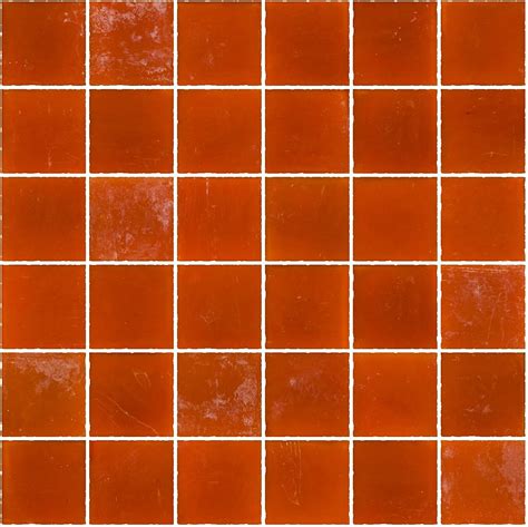 Susan Jablon Mosaics 2x2 Inch Matte Orange Glass Tile